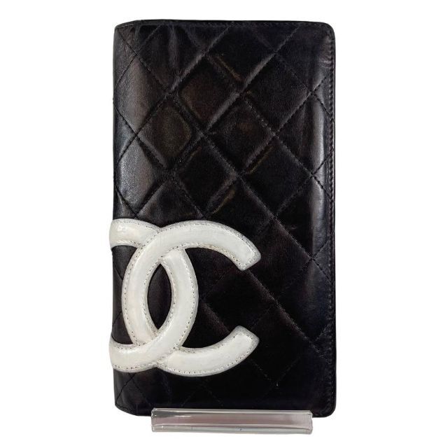 CHANEL(シャネル)のCHANEL シャネル　カンボンライン　折り財布　長財布　黒　ココマーク　ピンク レディースのファッション小物(財布)の商品写真