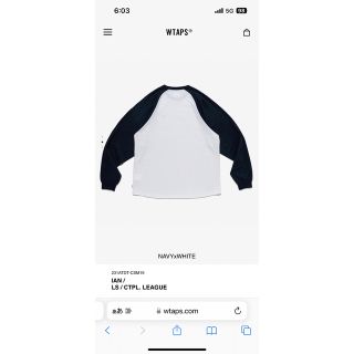 Wtaps Ian / LS / Ctpl. League Navy/Whiteの通販 by ボブs shop|ラクマ