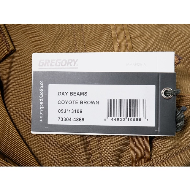 グレゴリーGREGORY 2015年 BEAMS PLUSビームスプラス別注DAYPACKデイパック“コヨーテブラウン”新品【-】【MBGA69842】 2