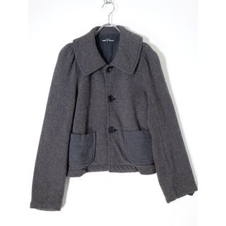 コムデギャルソン(COMME des GARCONS)のtricot COMME des GARCONSトリココムデギャルソン 製品染め加工 ビッグカラーウールジャケット【S】【LJKA69853】(その他)