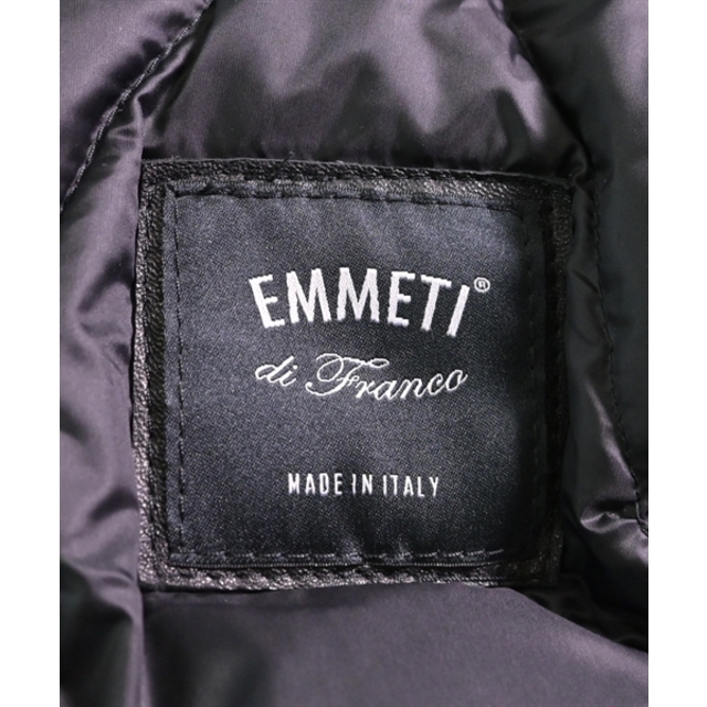 EMMETI(エンメティ)のEMMETI エンメティ ライダース 48(L位) 黒 【古着】【中古】 メンズのジャケット/アウター(ライダースジャケット)の商品写真