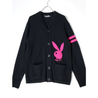 ヒステリックグラマーHYSTERIC GLAMOUR ×PLAYBOYプレイボーイ カシミヤ100％ニット カーディガン【M】【MKNA70098】(ニット/セーター)