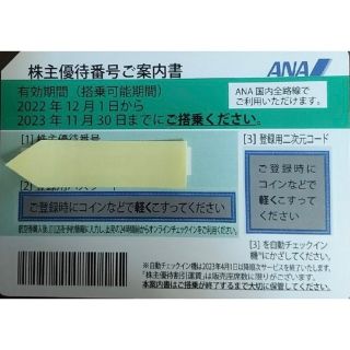 エーエヌエー(ゼンニッポンクウユ)(ANA(全日本空輸))のANA 株主優待券(航空券)