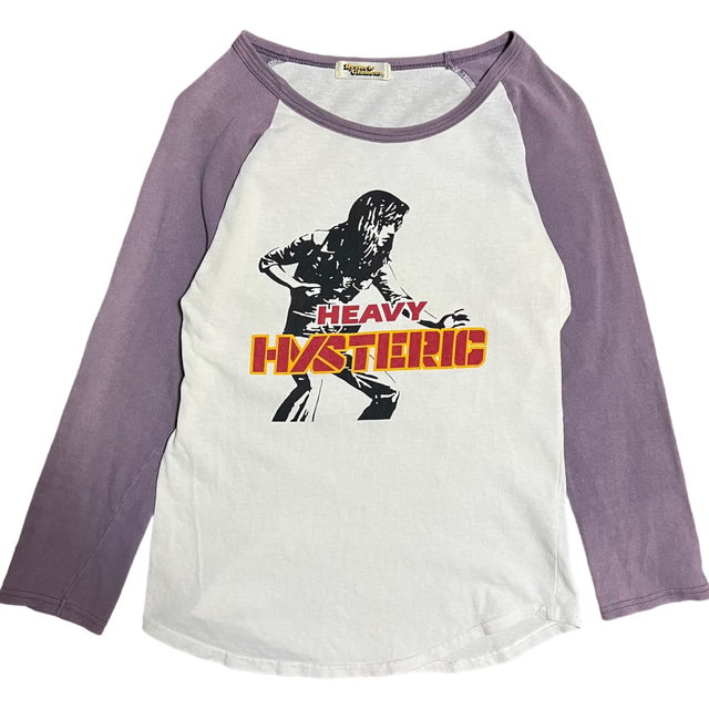 HYSTERIC GLAMOUR(ヒステリックグラマー)の00’s HYSTERIC GLAMOUR ラグランT ガールプリント Y2K レディースのトップス(Tシャツ(長袖/七分))の商品写真