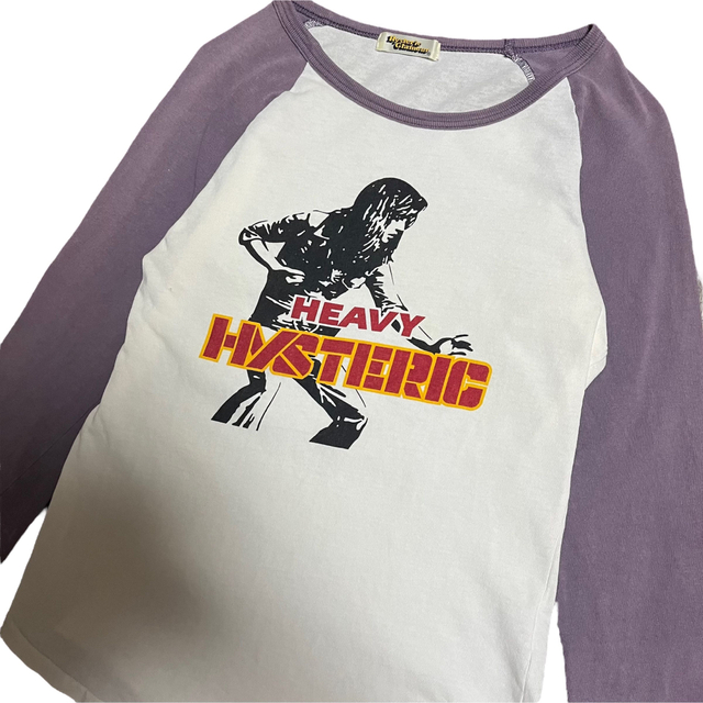 HYSTERIC GLAMOUR(ヒステリックグラマー)の00’s HYSTERIC GLAMOUR ラグランT ガールプリント Y2K レディースのトップス(Tシャツ(長袖/七分))の商品写真