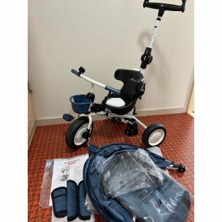 コンポフィット2 三輪車（折りたたみ、かじとり機能付き）　未使用パーツあり(三輪車)