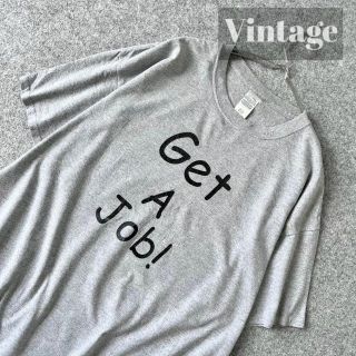 アートヴィンテージ(ART VINTAGE)の【vintage】ファニー 英字 両面 プリント ルーズ Tシャツ グレー CL(Tシャツ/カットソー(半袖/袖なし))