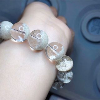 天然無処理 ホワイトガーデンクォーツ ブレスレット No15の通販 by
