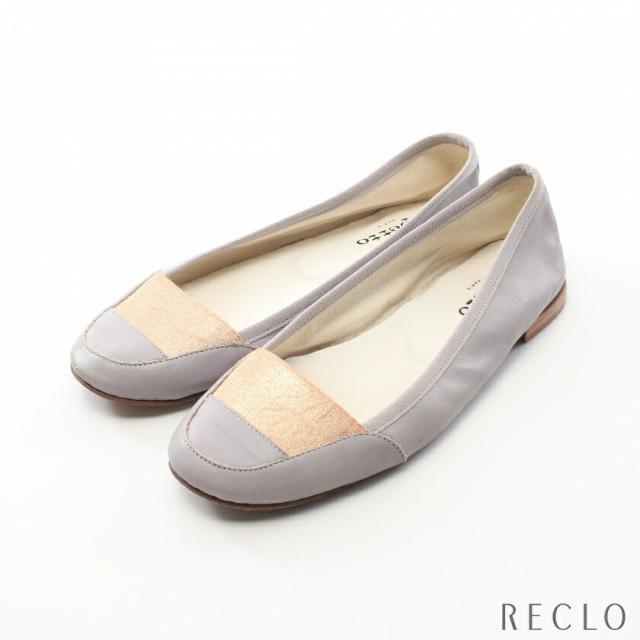 repetto(レペット)の バレエシューズ フラットシューズ レザー パープルグレー レディースの靴/シューズ(バレエシューズ)の商品写真