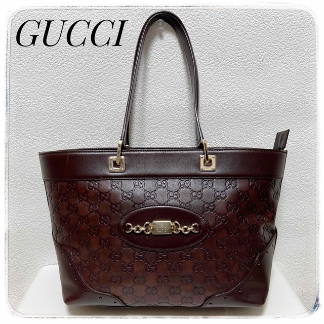 Gucci(グッチ)の高級感✨GUCCIグッチ バック トートバッグ グッチシマ ホースビットブラウン レディースのバッグ(トートバッグ)の商品写真