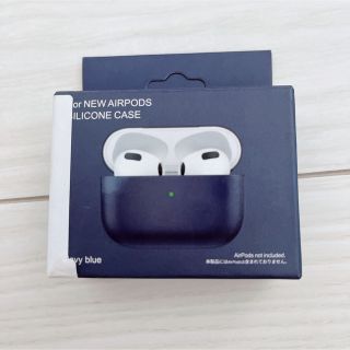 イヤホンケース ネイビーブルー シリコンケース AirPods(その他)