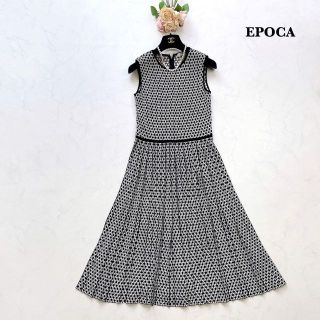 ✨極美品✨ EPOCA ニットレース ウール ワンピース 上質感 高級 38-