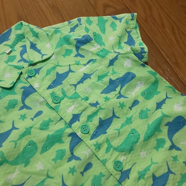 AEON(イオン)のパジャマ 110 海の生き物 グリーン キッズ/ベビー/マタニティのキッズ服男の子用(90cm~)(パジャマ)の商品写真
