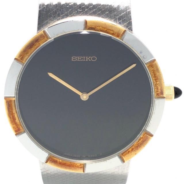ファッション小物セイコー 腕時計 クレドール 2620-0020 黒