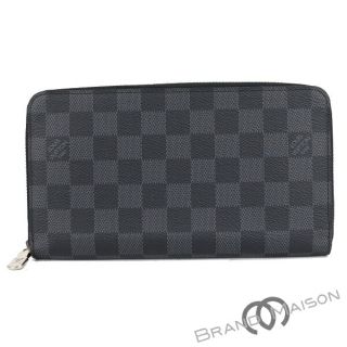 ルイヴィトン(LOUIS VUITTON)の未使用品 ルイ・ヴィトン ジッピーオーガナイザーNM N60111 ダミエグラフィット LOUIS VUITTON ラウンドファスナー長財布 メンズ 【中古】(折り財布)