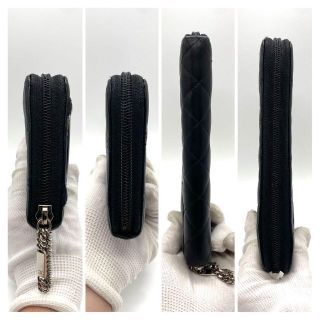 新品同様】シャネル カンボンライン マトラッセ ラウンドファスナー-