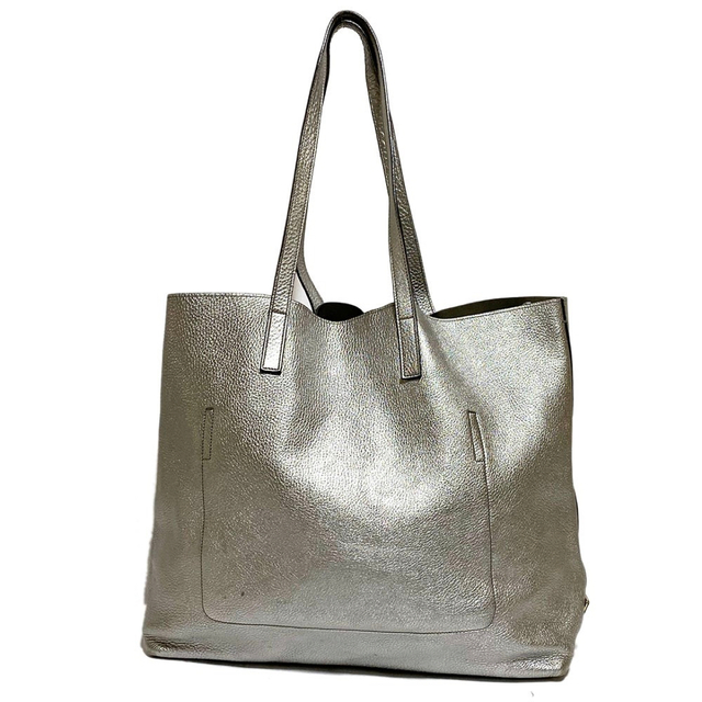 スノーブルー プラダ トートバッグ BR4819 レザー シルバー PRADA