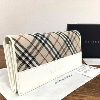 バーバリー(BURBERRY) 長財布 財布(レディース)(シルバー/銀色系)の