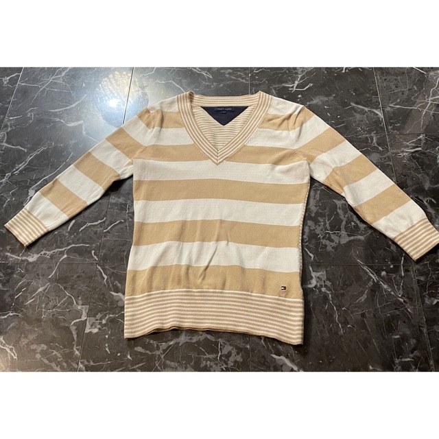 TOMMY HILFIGER(トミーヒルフィガー)の【極美品】TOMMY HILFIGER トミーヒルフィガー　ボーダー　ニット レディースのトップス(ニット/セーター)の商品写真