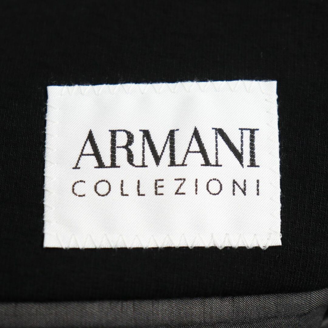 ARMANI COLLEZIONI(アルマーニ コレツィオーニ)の極美品●アルマーニコレッツィオーニ HCG660 くるみボタン ピークドラペル シングル デザイン テーラードジャケット 灰×黒 48 伊製 正規品 メンズのジャケット/アウター(テーラードジャケット)の商品写真