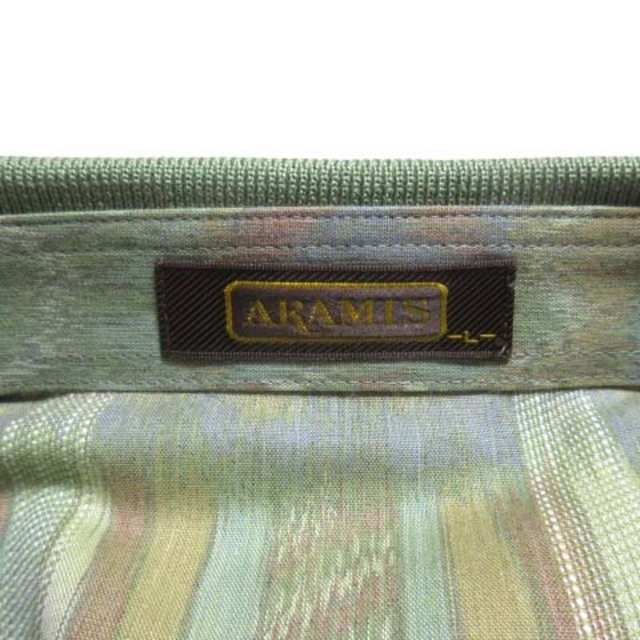 Aramis(アラミス)のアラミス 未使用 シャツ 半袖 プルオーバー 総柄 緑 グリーン L コットン メンズのトップス(シャツ)の商品写真