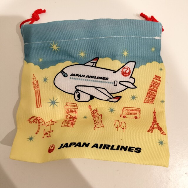 JAL 巾着 コップ袋 2枚セット キッズ/ベビー/マタニティの授乳/お食事用品(その他)の商品写真