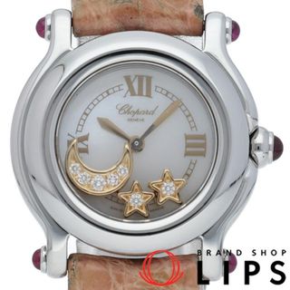 ショパール Chopard 時計 レディース ブランド ハッピースポーツ ダイヤモンド  クオーツ QZ SS レザー イニシャル 27/8245-21 磨き済み