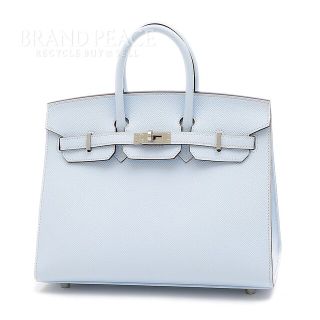 エルメス(Hermes)のエルメス バーキン25 セリエ エプソン ブルーブリュム シルバー金具 U刻印(ハンドバッグ)