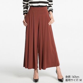 ユニクロ(UNIQLO)のUNIQLO カットソーイージースカンツ ワイドパンツ ガウチョ ユニクロ(カジュアルパンツ)