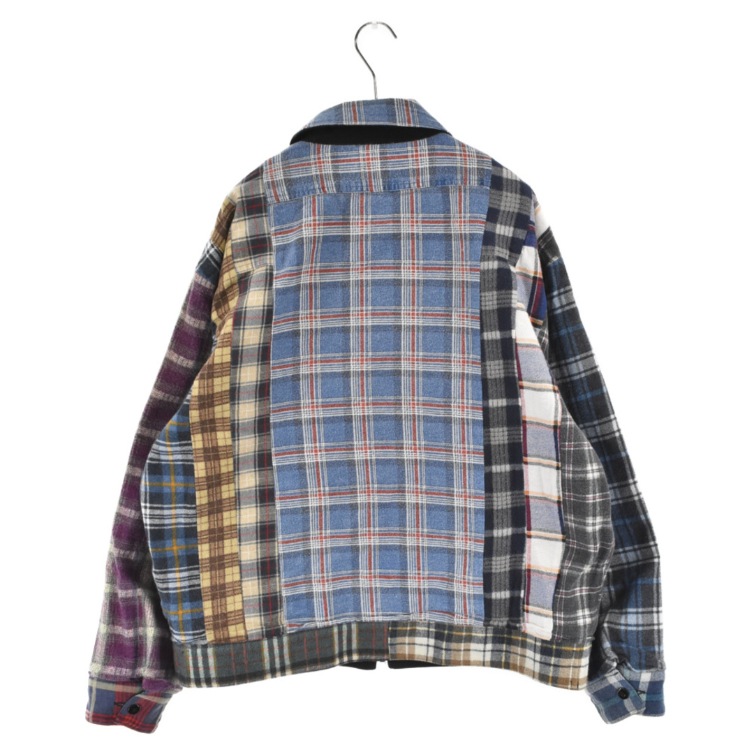 Needles ニードルス ×AWGE Reversible Work Jacket cotton Twill&Flannel Shirt アウグ リバーシブル ワークジャケット ロゴ刺繍 チェック ブラック/マルチカラー IN930