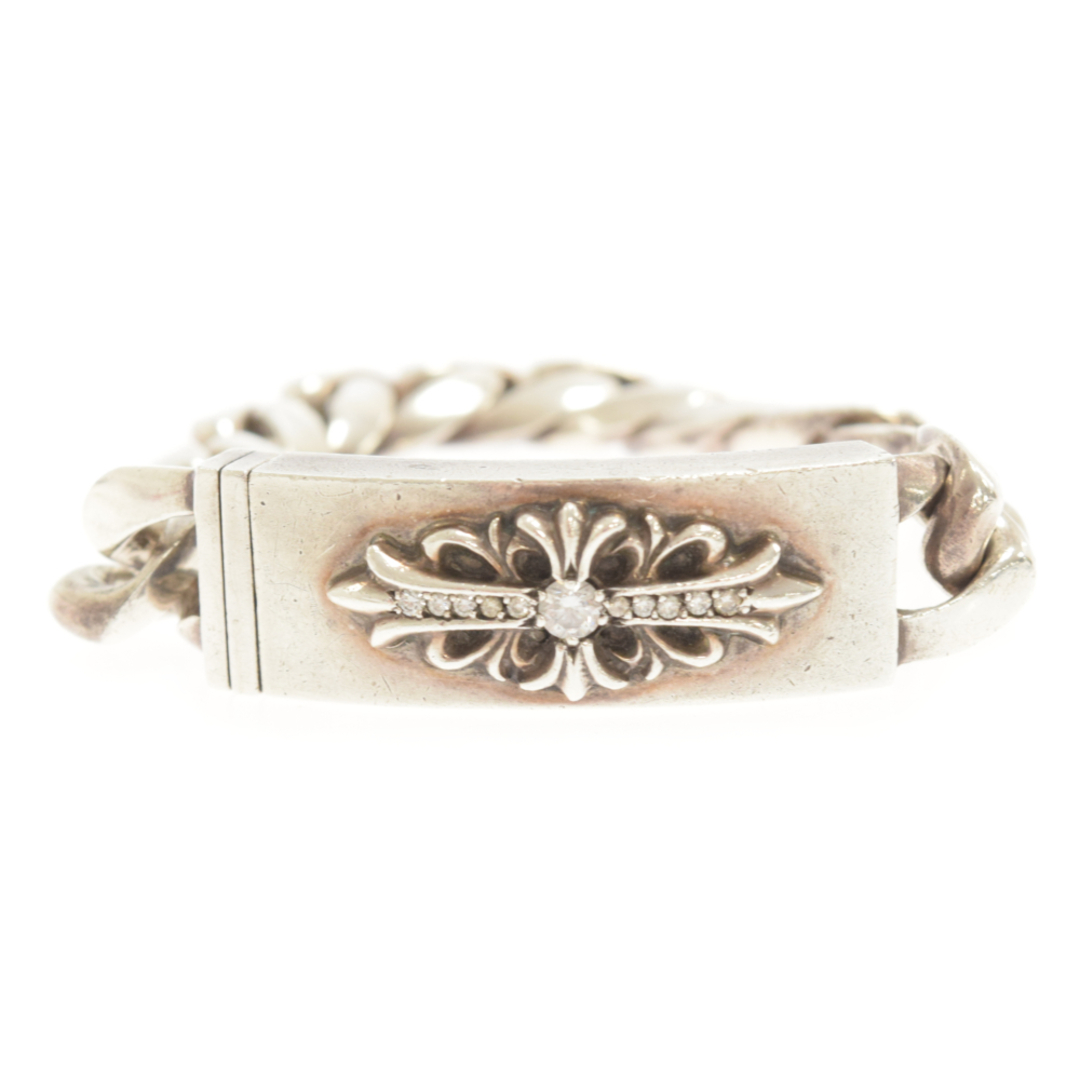 純正売 CHROME HEARTS クロムハーツ ID FLRL CRS P/DIA/クラシック