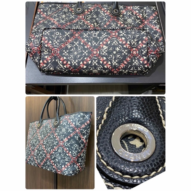 美品 シャネル ココトラベル ビッグ トートバッグ ポーチ付き カード付