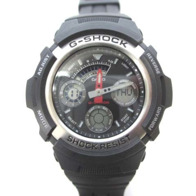 G-SHOCK(ジーショック)のカシオジーショック AW-590 腕時計 アナデジ クォーツ SS ブラック メンズの時計(腕時計(デジタル))の商品写真