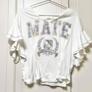 マウジー(moussy)のmoussy マウジー　MATE  トップス　ホワイト(カットソー(半袖/袖なし))