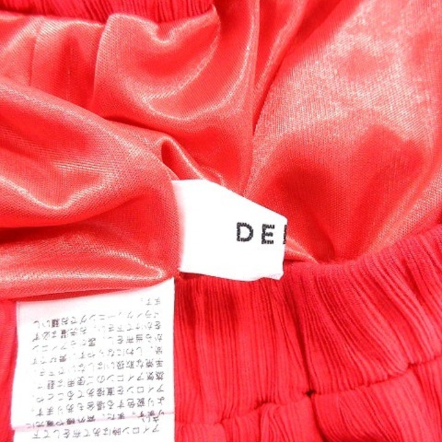 deicy(デイシー)のデイシー deicy ギャザースカート マキシ ロング シワ加工 F 赤 レッド レディースのスカート(ロングスカート)の商品写真