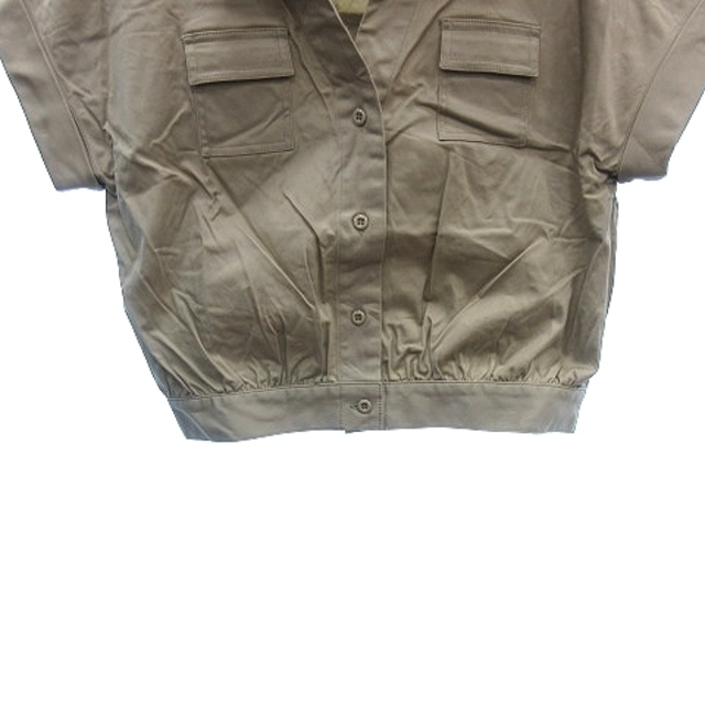 MIIA(ミーア)のミーア シャツジャケット スキッパーカラー ロールアップ 半袖 F ベージュ レディースのジャケット/アウター(その他)の商品写真