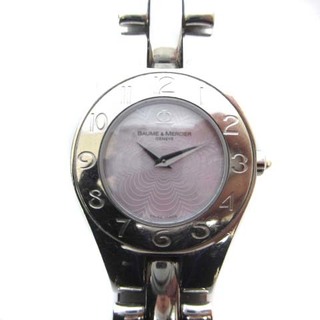 ボームエメルシエ(BAUME&MERCIER)のボーム&メルシエ 腕時計 アナログ クォーツ SS ピンク文字盤 シルバーカラー(腕時計)
