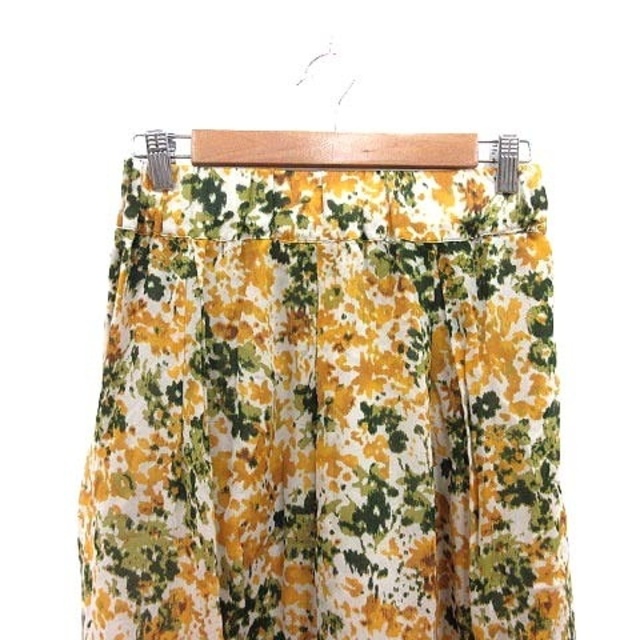 Spick & Span(スピックアンドスパン)のSpick&Span フレアスカート ひざ丈 総柄 38 黄色 イエロー /YK レディースのスカート(ひざ丈スカート)の商品写真