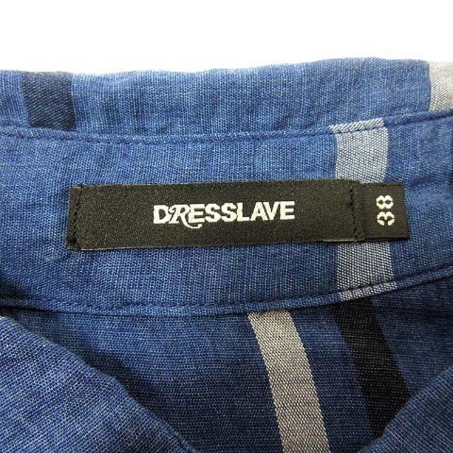 DRESSLAVE(ドレスレイブ)のドレスレイブ DRESSLAVE シャツ チェック 長袖 38 青 ブルー レディースのトップス(シャツ/ブラウス(長袖/七分))の商品写真