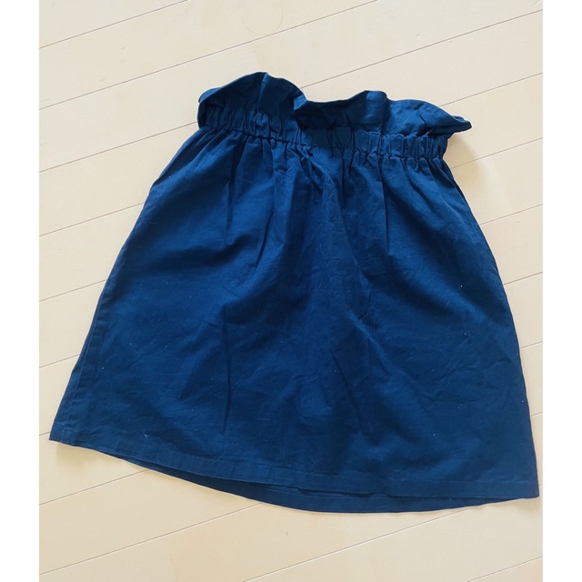 UNIQLO(ユニクロ)のユニクロ ギャザースカート150 ネイビー キッズ/ベビー/マタニティのキッズ服女の子用(90cm~)(スカート)の商品写真