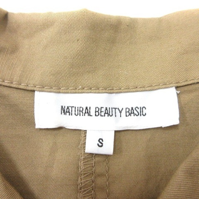 NATURAL BEAUTY BASIC(ナチュラルビューティーベーシック)のナチュラルビューティーベーシック ステンカラージャケット ブルゾン S ベージュ レディースのジャケット/アウター(ブルゾン)の商品写真