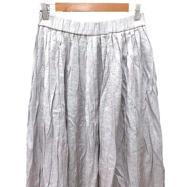 JEANASIS(ジーナシス)のジーナシス JEANASIS ギャザースカート ロング ラメ F グレー ピンク レディースのスカート(ロングスカート)の商品写真