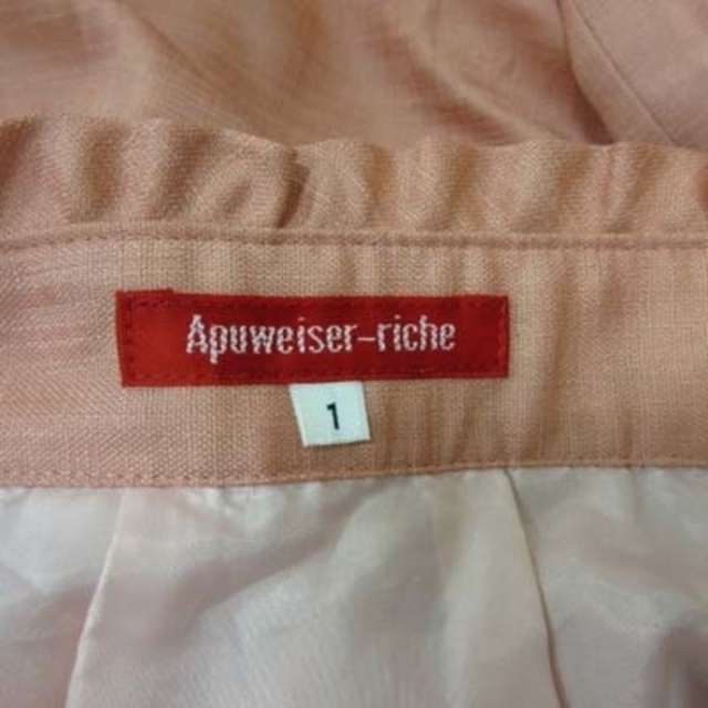 Apuweiser-riche(アプワイザーリッシェ)のアプワイザーリッシェ タイトスカート ひざ丈 レース ウエストマーク 1 ピンク レディースのスカート(ひざ丈スカート)の商品写真