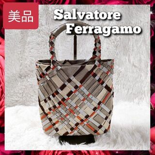サルヴァトーレフェラガモ(Salvatore Ferragamo)の極美品 Ferragamo フェラガモ ハンドバッグ AF-21 4390(ハンドバッグ)