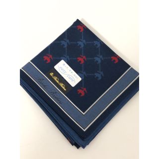 Brooks Brothers - 新品　ブルックスブラザーズ　ハンカチ　羊マーク　ロゴ　ネイビー