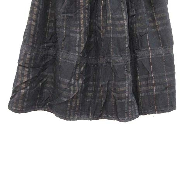 JILLSTUART(ジルスチュアート)のジルスチュアート フレアスカート ミニ チェック 2 黒 ブラック レディースのスカート(ミニスカート)の商品写真