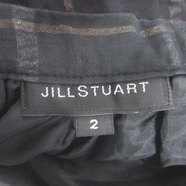 JILLSTUART(ジルスチュアート)のジルスチュアート フレアスカート ミニ チェック 2 黒 ブラック レディースのスカート(ミニスカート)の商品写真