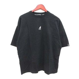 カンゴール(KANGOL)のカンゴール Tシャツ 半袖 ラウンドネック ロゴ刺繍 プリント L 黒(Tシャツ(半袖/袖なし))