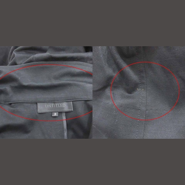 UNTITLED(アンタイトル)のアンタイトル テーラードジャケット シングル カットソー 3 黒 ブラック レディースのジャケット/アウター(その他)の商品写真