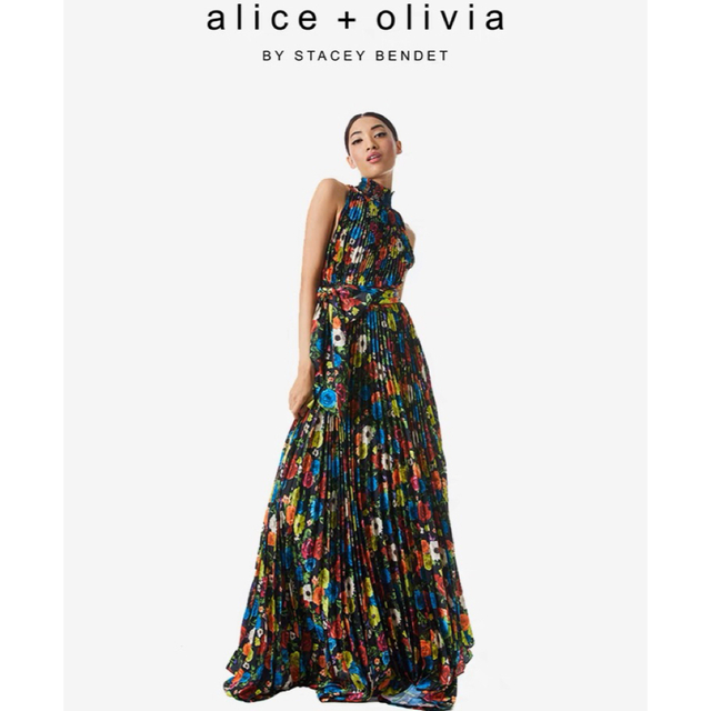 Alice+Olivia(アリスアンドオリビア)の❤️★Alice olive2023新作新品　花柄　ロングワンピース　オシャレ レディースのワンピース(ロングワンピース/マキシワンピース)の商品写真